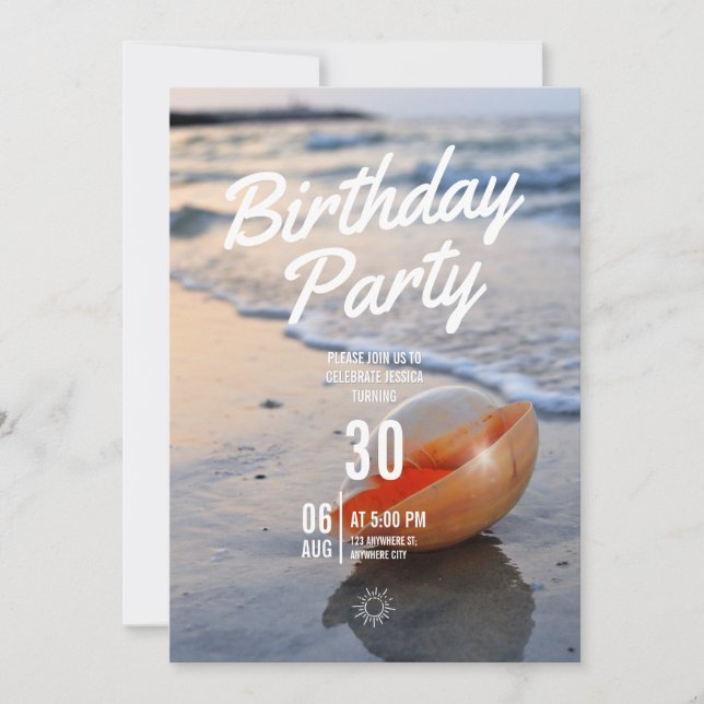 Invitation à une fête d'anniversaire sur le thème  (Devant)