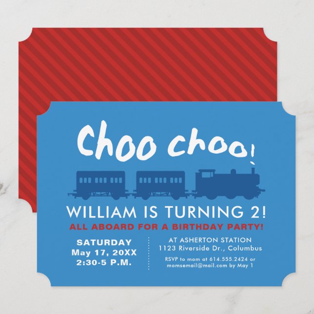 Invitation à une fête d'anniversaire sur le thème  (Devant / Derrière)