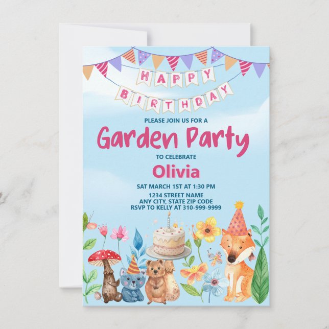 Invitation à une fête d'anniversaire sur le thème  (Devant)