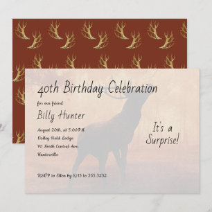 Invitation à une fête d'anniversaire surprise Hunt