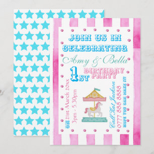 Invitation à une fête d'anniversaire - Thème carro