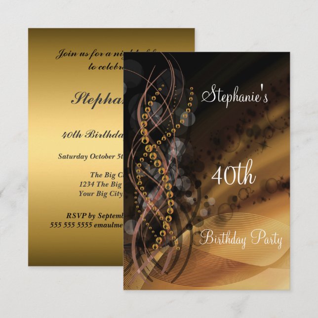 Invitation à une fête d'anniversaire Tout annivers (Devant / Derrière)