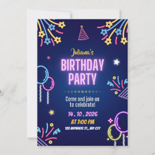 Invitation à une fête d'anniversaire Tropical Luau
