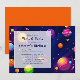 Invitation à une fête d'anniversaire virtuelle dan