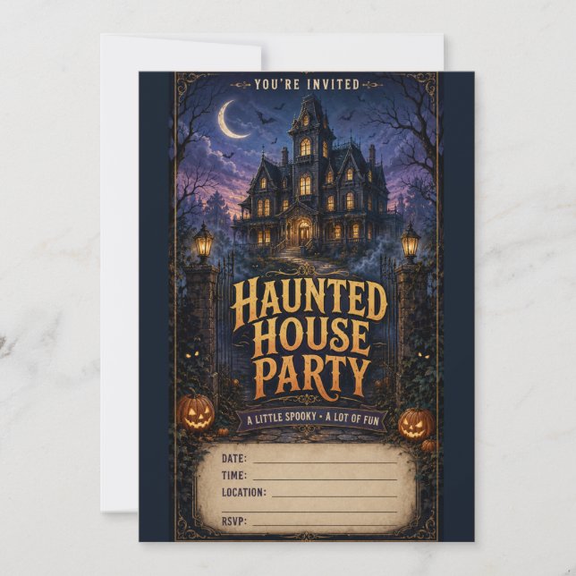 Invitation à une fête dans une maison hantée (Devant)