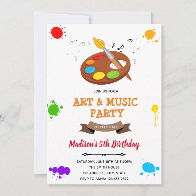 Invitation à une fête d'art et de musique (Devant)