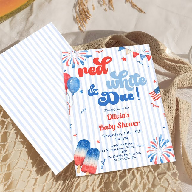 Invitation à une fête de Baby Shower - 4 juillet (Créateur téléchargé)