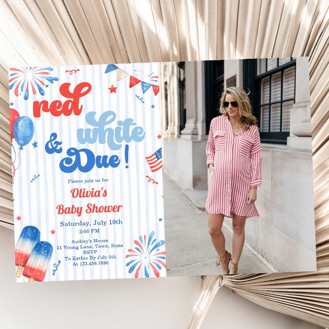 Invitation à une fête de Baby Shower - 4 juillet (Créateur téléchargé)