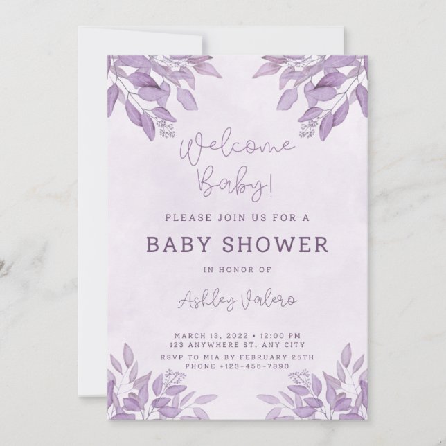 Invitation à une fête de bébé (Devant)