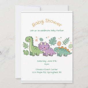 Invitation à une fête de bébé dinosaure pour garço
