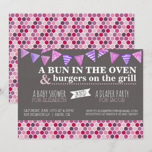 Invitation à une fête de bébé/party de couches