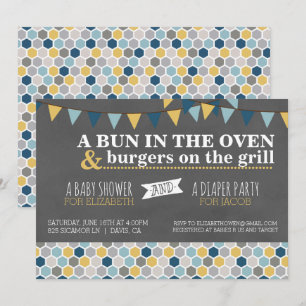 Invitation à une fête de bébé/party de couches
