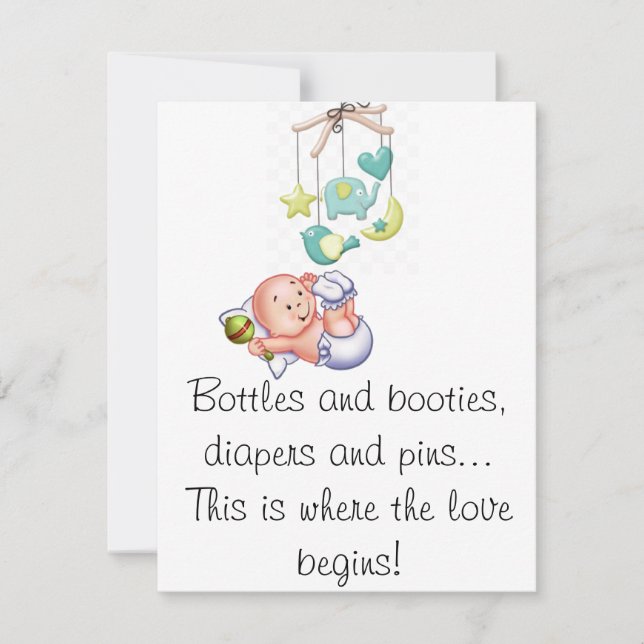 Invitation à une fête de bébé pour les filles et l (Devant)