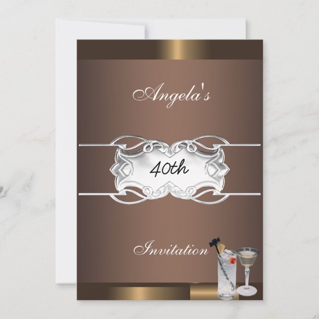 Invitation à une fête de boissons et de chocolat (Devant)