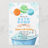 Invitation à une fête de bombes de bain