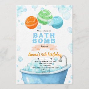 Invitation à une fête de bombes de bain