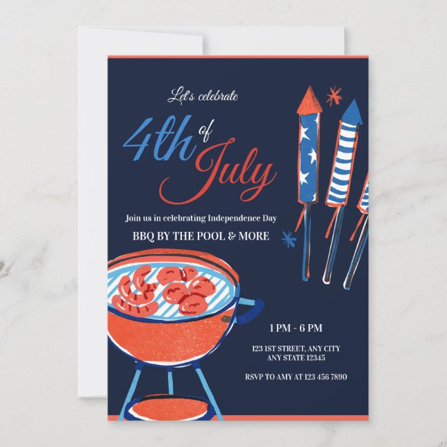 Invitation à une fête de célébration patriotique d (Devant)