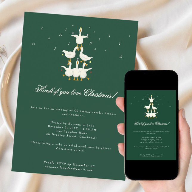 Invitation à une fête de chant de Noël avec un chœ (Créateur téléchargé)
