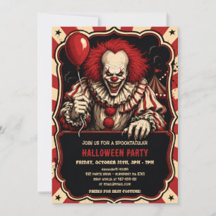 Invitation à une fête de cirque d'Halloween avec u