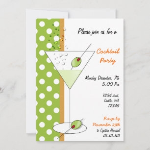 Invitation à une fête de Cocktail amusante
