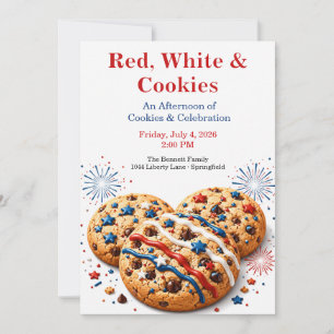 Invitation à une fête de cookies pour le 14 juille
