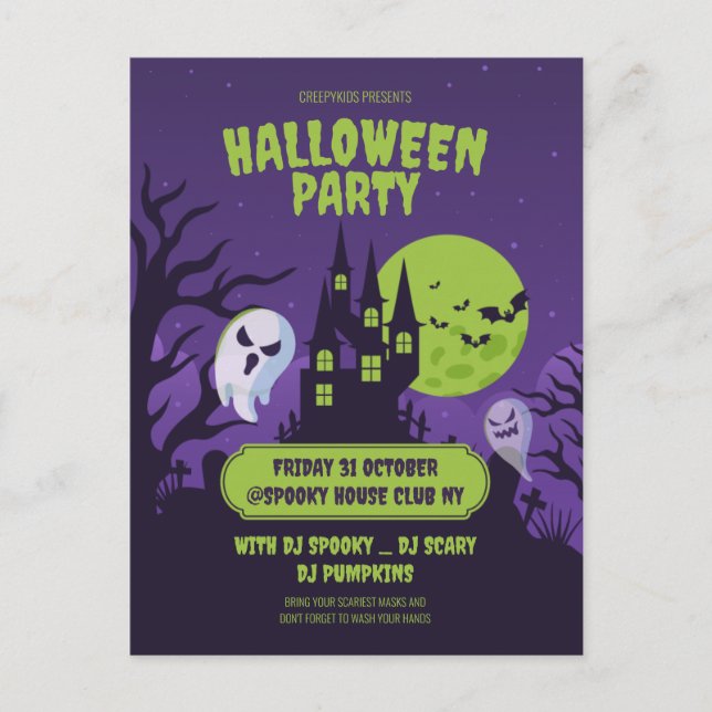 Invitation à une fête de costume d'Halloween Fête  (Devant)