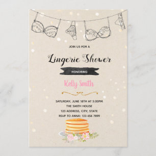 Invitation à une fête de crêpes et de lingerie