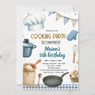 Invitation à une fête de cuisine et de pâtisserie