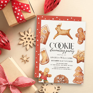 Invitation à une fête de décoration de biscuits