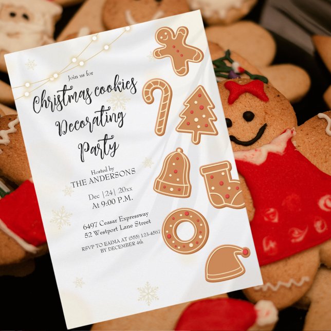Invitation à une fête de décoration de biscuits de (Créateur téléchargé)