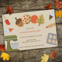 INVITATION À UNE FÊTE DE DÉCORATION DE COOKIES