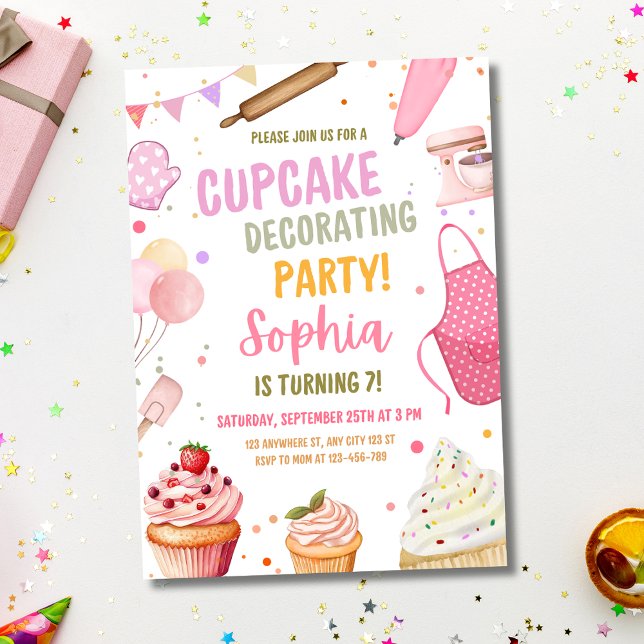 Invitation à une fête de décoration de Cupcakes, A (Créateur téléchargé)