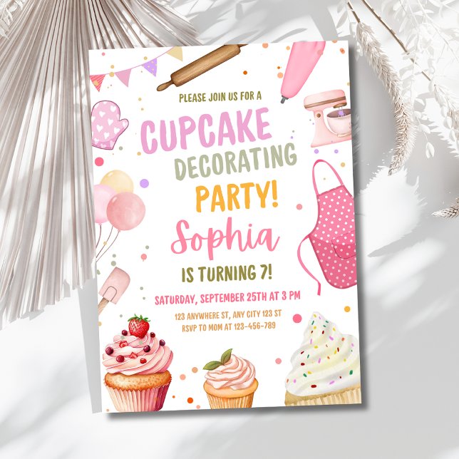 Invitation à une fête de décoration de Cupcakes, A (Créateur téléchargé)