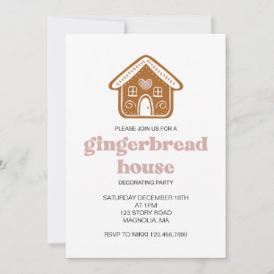 Invitation à une fête de décoration de maison en p