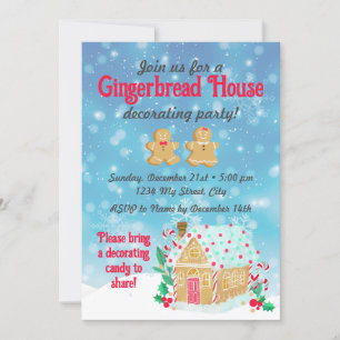Invitation à une fête de décoration de maison en p