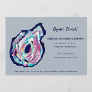 Invitation à une fête de dégustation d'huîtres en