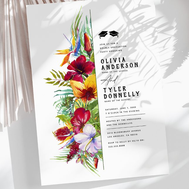 Invitation à une fête de double remise de diplômes (Créateur téléchargé)