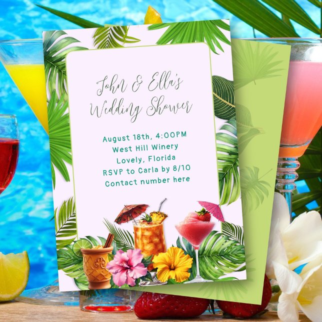 Invitation à une fête de douche de couple Boissons (Créateur téléchargé)
