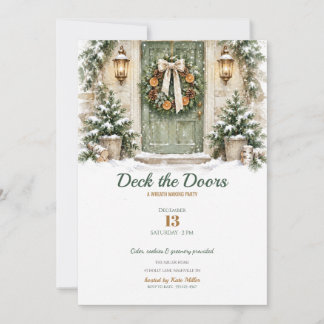 Invitation à une fête de fabrication de couronnes