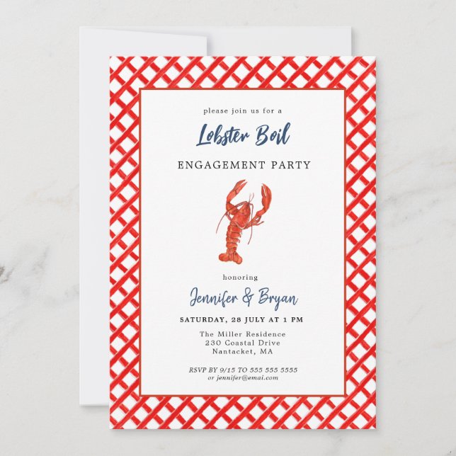 Invitation à une fête de fiançailles autour d'un b (Devant)