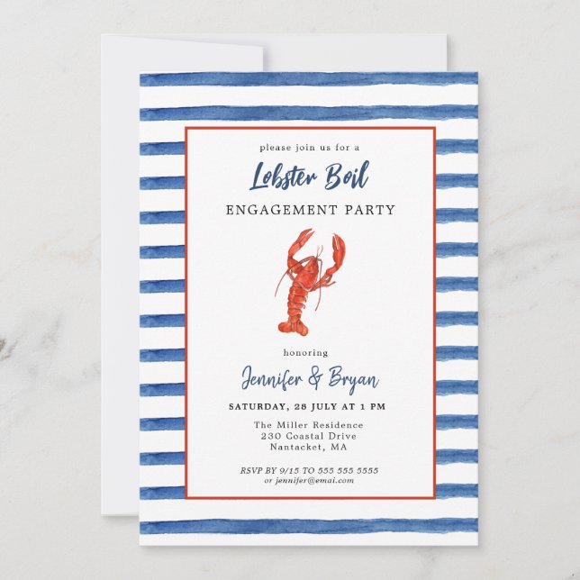 Invitation à une fête de fiançailles autour d'une  (Devant)