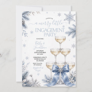 Invitation à une fête de fiançailles hivernale joy