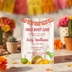 Invitation à une fête de fiançailles Rustique Taco