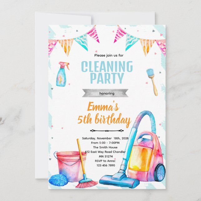 Invitation à une fête de fille sur le thème du net (Devant)