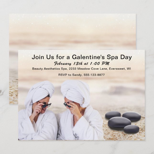 Invitation à une fête de filles relaxante au spa p (Devant / Derrière)