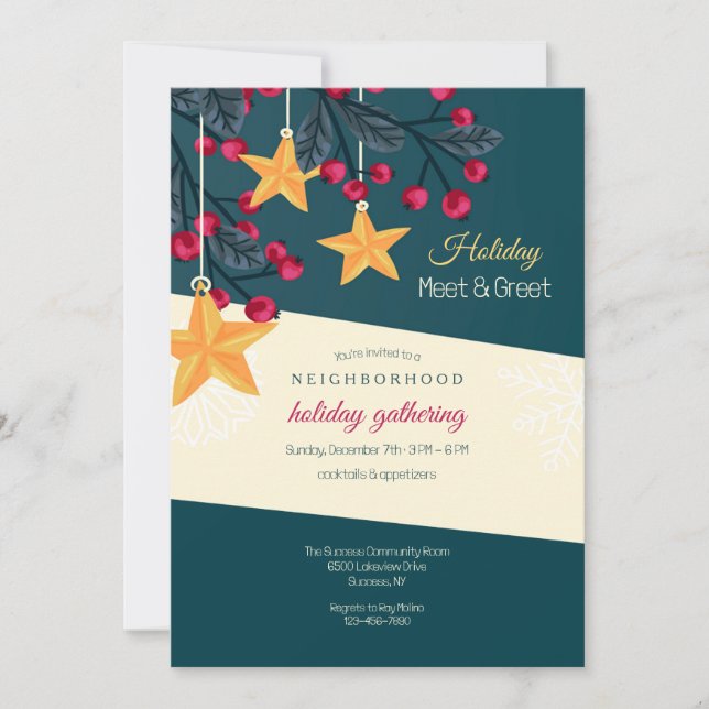 Invitation à une fête de fin d'année (Devant)
