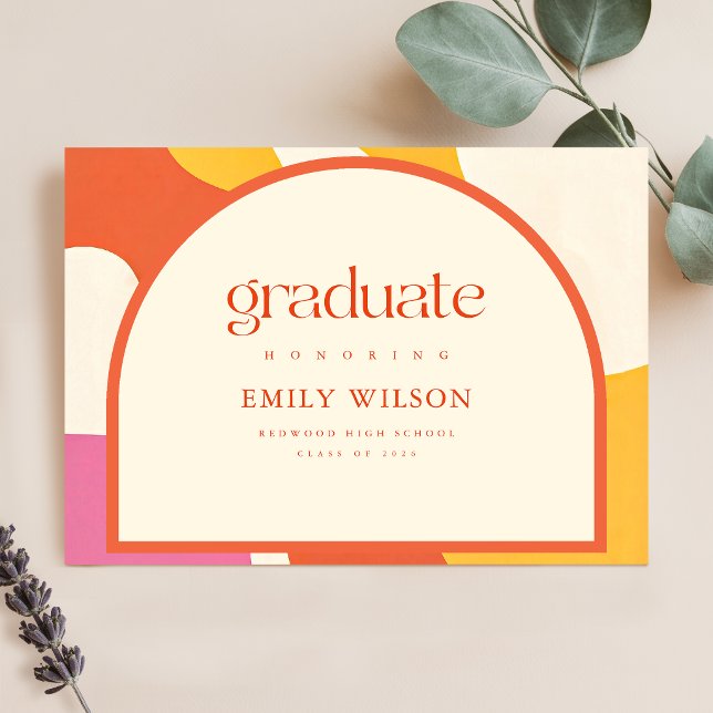 Invitation à une fête de fin d'études dans un styl (Créateur téléchargé)