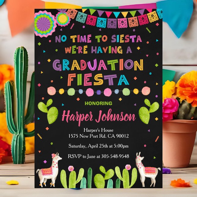 Invitation à une fête de fin d'études Fiesta mexic (Créateur téléchargé)