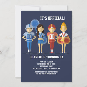 Invitation à une fête de football