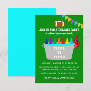 Invitation à une fête de football sur le parking